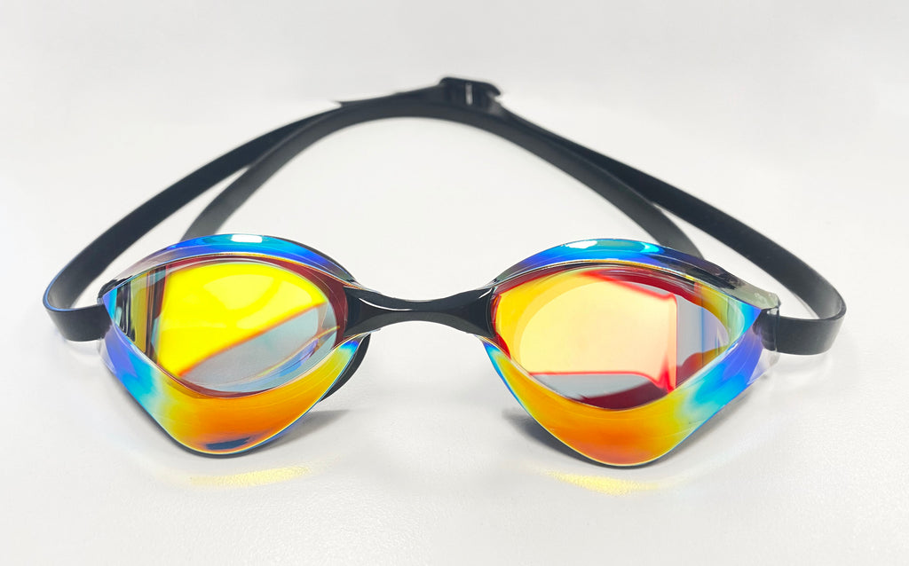 DROP swimming goggles - Red Mirror - VelocX